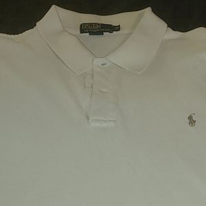 Cream Polo short sleeve w beige logo